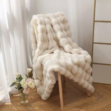 Baladi Home Tek Kişilik Kalın Tavşan Peluş Tv Battaniyesi (1 Adet) Çok Yumuşak