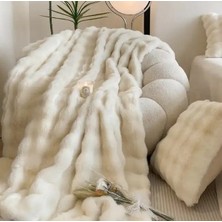Baladi Home Tek Kişilik Kalın Tavşan Peluş Tv Battaniyesi (1 Adet) Çok Yumuşak