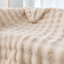 Baladi Home Tek Kişilik Kalın Tavşan Peluş Tv Battaniyesi (1 Adet) Çok Yumuşak