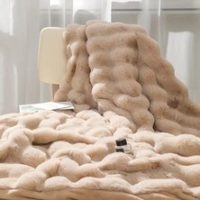 Baladi Home Tek Kişilik Kalın Tavşan Peluş Tv Battaniyesi (1 Adet) Çok Yumuşak