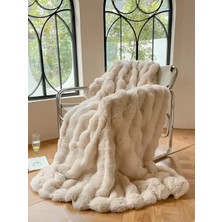 Baladi Home Tek Kişilik Kalın Tavşan Peluş Tv Battaniyesi (1 Adet) Çok Yumuşak