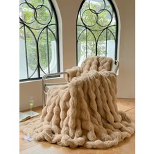 Baladi Home Tek Kişilik Kalın Tavşan Peluş Tv Battaniyesi (1 Adet) Çok Yumuşak
