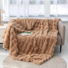 Baladi Home Tek Kişilik Kalın Tavşan Peluş Tv Battaniyesi (1 Adet) Çok Yumuşak