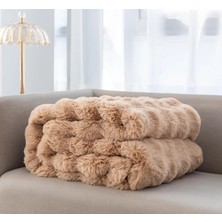Baladi Home Tek Kişilik Kalın Tavşan Peluş Tv Battaniyesi (1 Adet) Çok Yumuşak