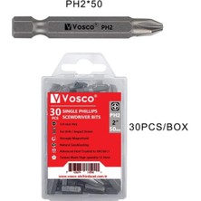 Vosco Bits Uç Matkap Ucu Tornavida Ucu Vidalama Ucu Ph2-50 mm  - 1 Adet