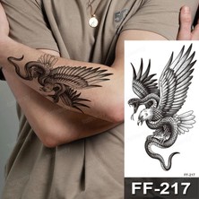 Tattoo Gerçekci Geçici Kartal Yılan Dövme Sahte Etiket Kadın Erkek Kol Bacak