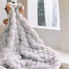Baladi Home Tek Kişilik Kalın Tavşan Peluş Tv Battaniyesi (1 Adet) Çok Yumuşak