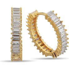 ÇGK KUYUMCULUK Taşlı Halka Altın Küpe CGKKP030