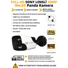 Elitcam Elitecamtech 10 Kameralı Metal Panda Kasa Sony Lensli 1080P Full Hd Gece Görüşlü Kamera Seti 250GB Hard Disk -10P