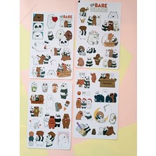 EyER Shoping We Bear Bears Kawaii Ayıcık Sticker Seti