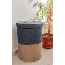 HandMadeSNM Hasır Çamaşır Sepeti Banyo Aksesuar Düzenleyici Sepet