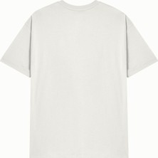 Hanclo Unisex Beyaz %100 Pamuk Basic Avrupa Kalıp/oversize Fit Kesim Bisiklet Yaka Kısa Kollu T-Shirt