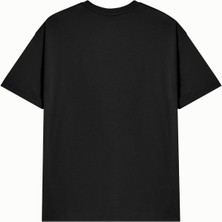 Hanclo Ünisex Hanclo Baskılı Avrupa Kalıp/oversize Fit Kesim Bisiklet Yaka Kısa Kollu T-Shirt