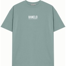 Hanclo Ünisex Hanclo Baskılı Avrupa Kalıp/oversize Fit Kesim Bisiklet Yaka Kısa Kollu T-Shirt