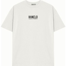 Hanclo Ünisex Hanclo Baskılı Avrupa Kalıp/oversize Fit Kesim Bisiklet Yaka Kısa Kollu T-Shirt