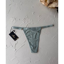 Intive Lingerie Victoria Yanları V Aksesuarlı %95 Pamuklu Fitilli Tanga