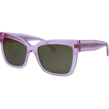 Calvin Klein Jeans CKJ 24606S 661 54 Unisex Dikdörtgen Şeffaf Pembe Kemik Güneş Gözlüğü