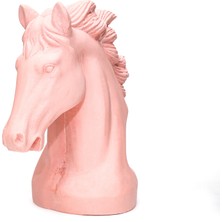Missi Dekoratif Beyaz Gül Kokulu Pembe At Seramik Taş/heykel