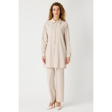 Esswaap Kolu Taş Yapıştırmalı Krep Tunik  Taş