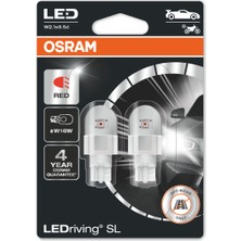 Osram Ledriving Sl T15 LED 12V W16W Kırmızı Işık (Takım -2 Adet)