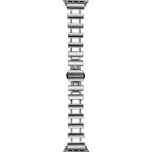AktarMobile Apple Watch 6 5 4 3 2 1 Se 42 44 mm Uyumlu Metal Kordon New Collection Zarif Paslanmaz Çelik Kayış