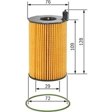Bosch P7122 Yağ Filtre Vw Touareg 2 7p A4 B8 A5+ 8t A6 4g Q5 8r Q7 4l Cayenne 2 Macan Panamera 3,0 Tdi F026407122