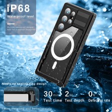 AktarMobile Samsung Galaxy S24 Ultra Uyumlu Su Geçirmez Kılıf Magsafe IP68 Waterproof Anti Shock Anti Dust Kapak