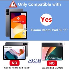 Ukscase Xiaomi Redmi Pad Se 2023 11 Inç Uyumlu Buzlu Şeffaf Silikon Kılıf