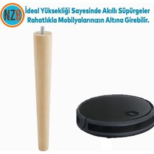 Nzb Ahşap Mobilya Koltuk Kanepe Sehpa Masa Ayağı Ayakları M8 Civatalı 35 cm + Bağlantı Aparatlı 8'li Set