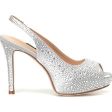 Nine West Mavıa2 3pr Grı Kadın Topuklu Sandalet