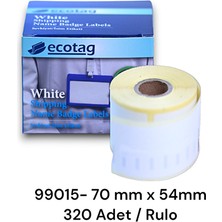 Ecotag Dymo Muadili Lw Etiket 70 mm x 54 mm - 99015 - 320 Adet