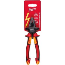 Milwaukee 180 mm Ağır Hizmet Tipi Vde Elektrikçi, Izoleli Kombine Pense 180 mm Arm