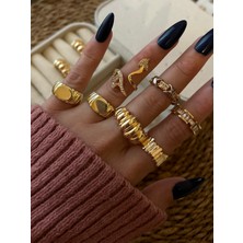 NV Jewellery Çelik Gold Yüzük