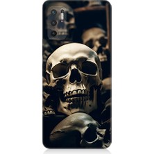 Teknomeg Xiaomi Redmi Note 10 5g Uyumlu Kuru Kafa Desenli Silikon Kılıf