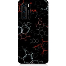 Teknomeg Huawei P40 Uyumlu Kimya Formülü Desenli Silikon Kılıf