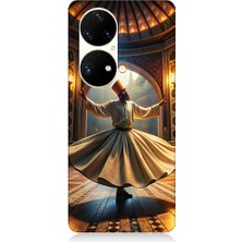 Teknomeg Huawei P50 Pro Uyumlu Mevlevi Semazen Desenli Silikon Kılıf