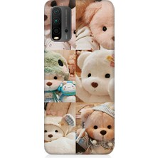 Teknomeg Xiaomi Redmi 9t Uyumlu Oyuncak Ayıcıklar Desenli Silikon Kılıf