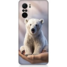 Teknomeg Xiaomi Redmi K40 Uyumlu Sevimli Kutup Ayısı  Desenli Silikon Kılıf