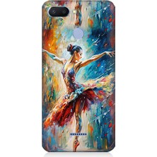 Teknomeg Xiaomi Redmi 6 Uyumlu Soyut Balerin Desenli Silikon Kılıf