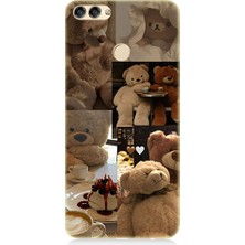 Teknomeg Huawei P Smart Uyumlu Sevgili Aşık Ayılar Desenli Silikon Kılıf