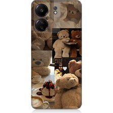 Teknomeg Xiaomi Redmi 13C Uyumlu Sevgili Aşık Ayılar Desenli Silikon Kılıf