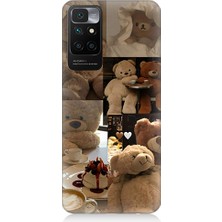 Teknomeg Xiaomi Redmi 10 Uyumlu Sevgili Aşık Ayılar Desenli Silikon Kılıf