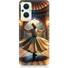 Teknomeg Oppo Reno 7 Lite Uyumlu Mevlevi Semazen Desenli Silikon Kılıf