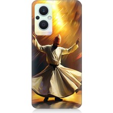 Teknomeg Oppo Reno 7 Lite Uyumlu Semazen Yapan Mevlevi Desenli Silikon Kılıf