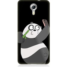 Teknomeg General Mobile Discovery 4g Uyumlu Selfie Çeken Panda Desenli Silikon Kılıf