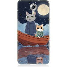 Teknomeg General Mobile Discovery 4g Uyumlu Sandaldaki Kediler Desenli Silikon Kılıf