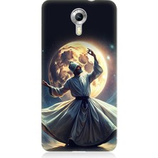 Teknomeg General Mobile Discovery 4g Uyumlu Semazen ve Ay Desenli Silikon Kılıf