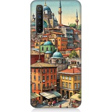Teknomeg Realme X2 Uyumlu Eski Cami ve Mahalle Desenli Silikon Kılıf