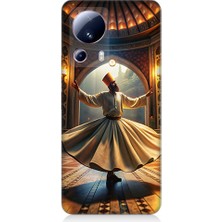 Teknomeg Xiaomi Mi 13 Lite Uyumlu Mevlevi Semazen Desenli Silikon Kılıf