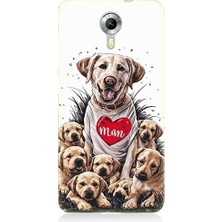 Teknomeg General Mobile Discovery 4g Uyumlu Anne Köpek ve Yavruları Desenli Silikon Kılıf